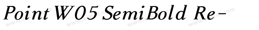 PointW05 SemiBold Re字体转换